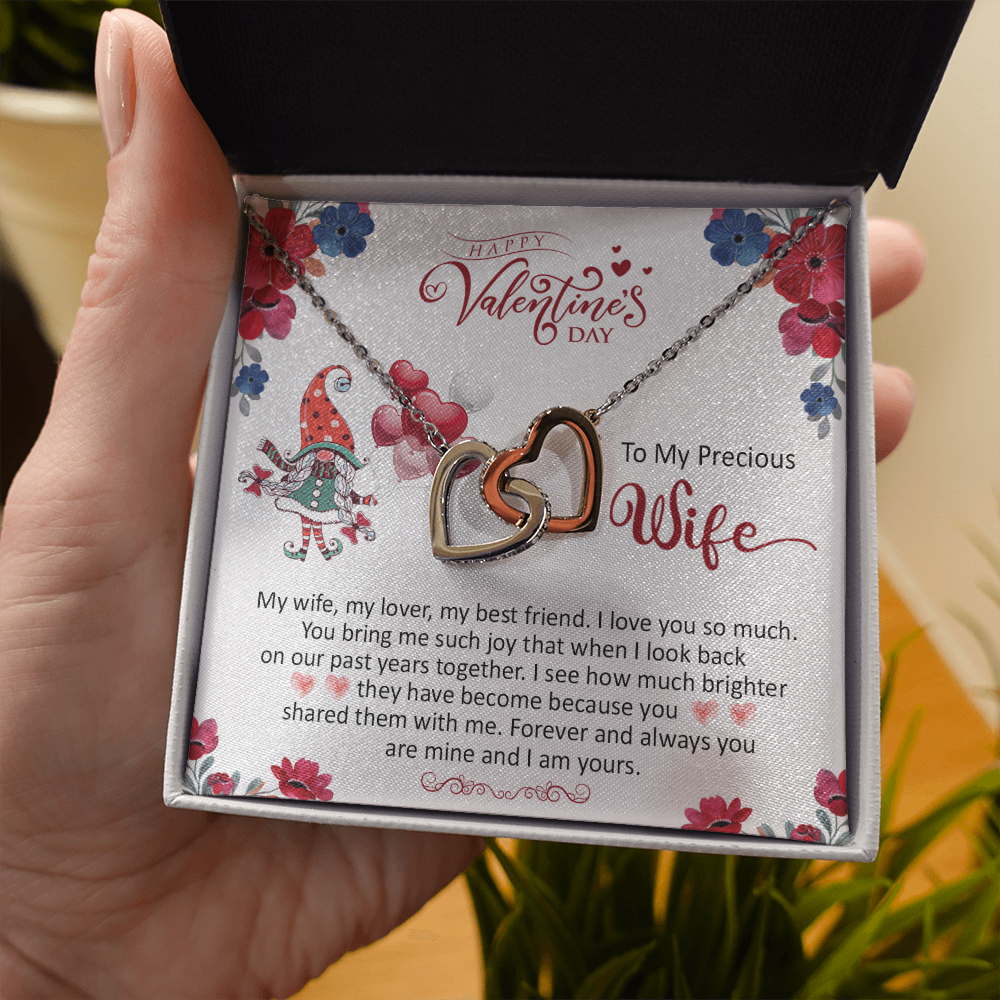 200D To my Precious Wife, Wife Necklace Valentine Gift, my Wife Necklace, I Love You