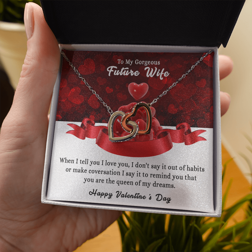 197D To my Gorgeous Future Wife Necklace, Happy Valentine's Day Gift, Women Necklace