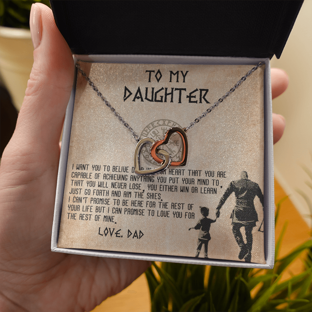 13D To my Daughter Necklace, Viking Dad Gift for Daughter, Daughter Birthday Gifts