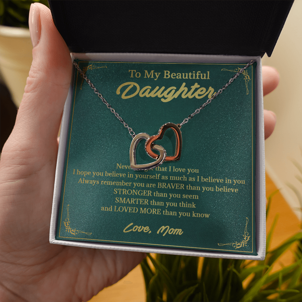 146D Necklace To My Beautiful Daughter, Perfect Gift for Daughter, I Love You More