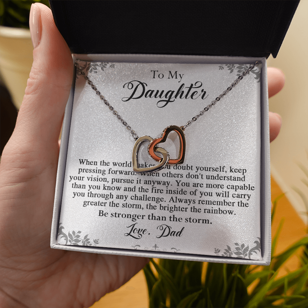 141D To My Daughter Necklace, Perfect Gift for Daughter From Dad, I Love You Daughter