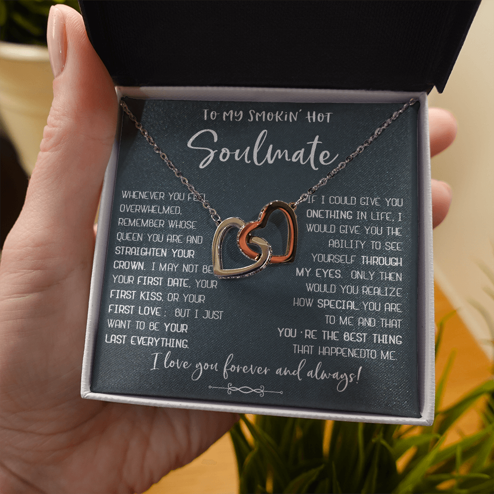 N372D To My Soulmate Necklace, Valentines Gift For Her Birthday Gift For Soulmate Wife