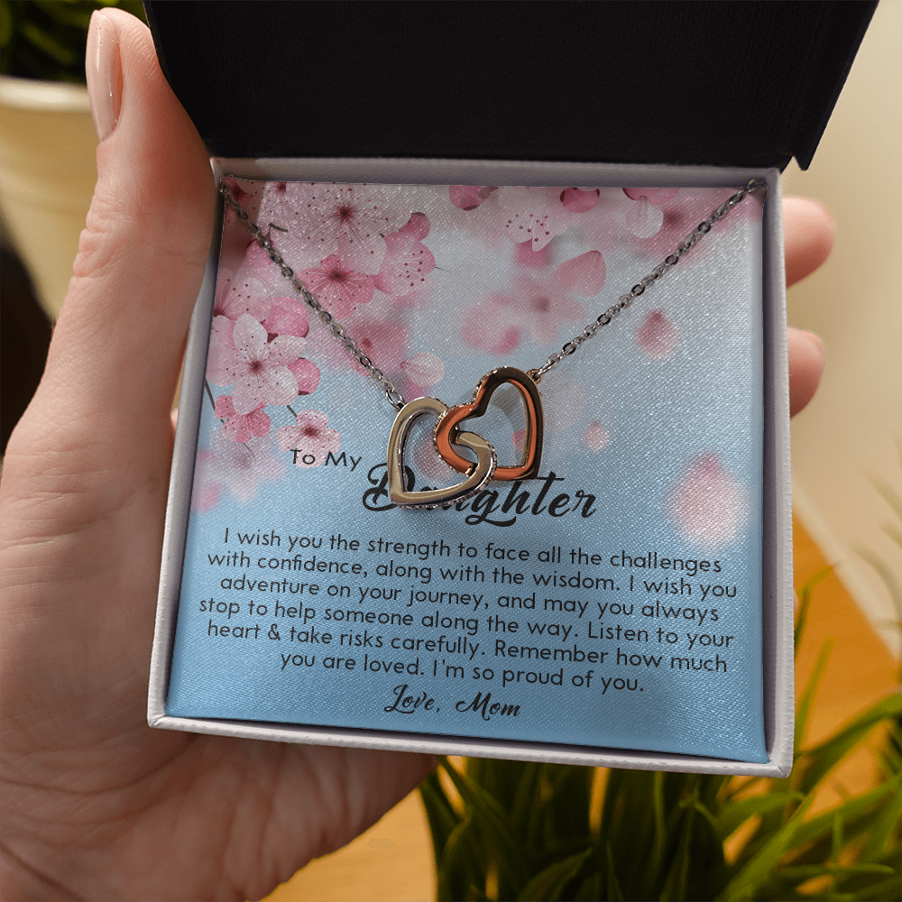 132D Necklace To My Daughter, Gift for Daughter from Mom, Daughter Birthday Gift