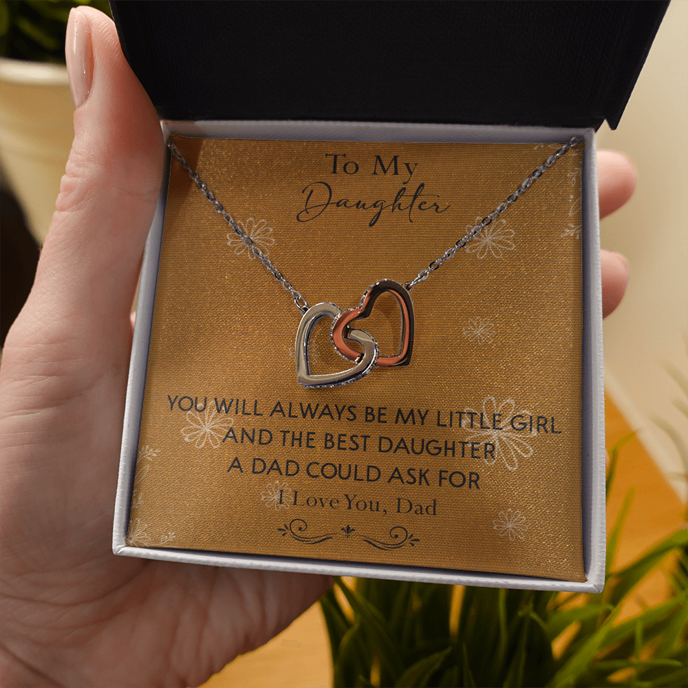 140D To My Daughter Necklace, Perfect Gift for Daughter From Dad, I Love You Always