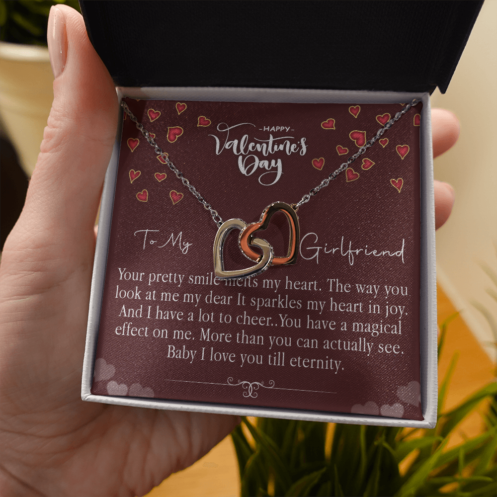 213D Love Necklace To my Girlfriend, Girlfriend Valentine Gift from Boyfriend