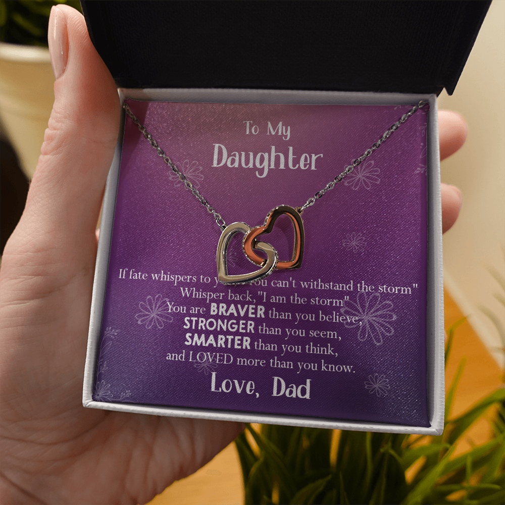 155D Necklace To My Daughter, Gift for Her, Women Necklace, Birthday Gift from Dad