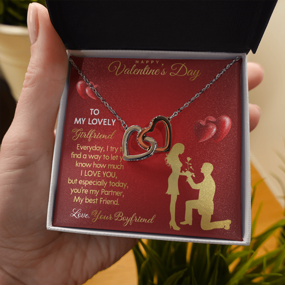 203D Necklace To my Lovely Girlfriend, You Are My Life, Happy Valentine's Day Gift