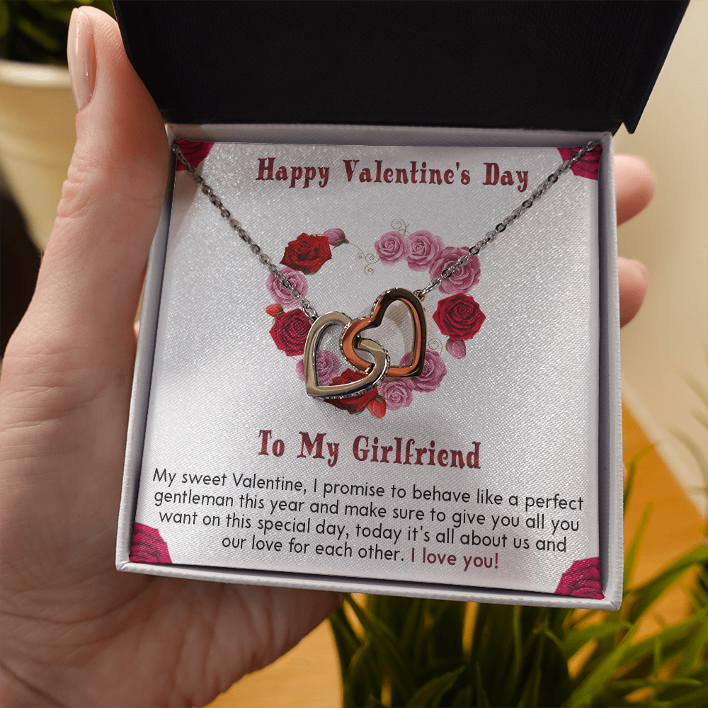 210D Necklace To my Girlfriend, I LOVE YOU Necklace, Happy Valentine's Day Gift