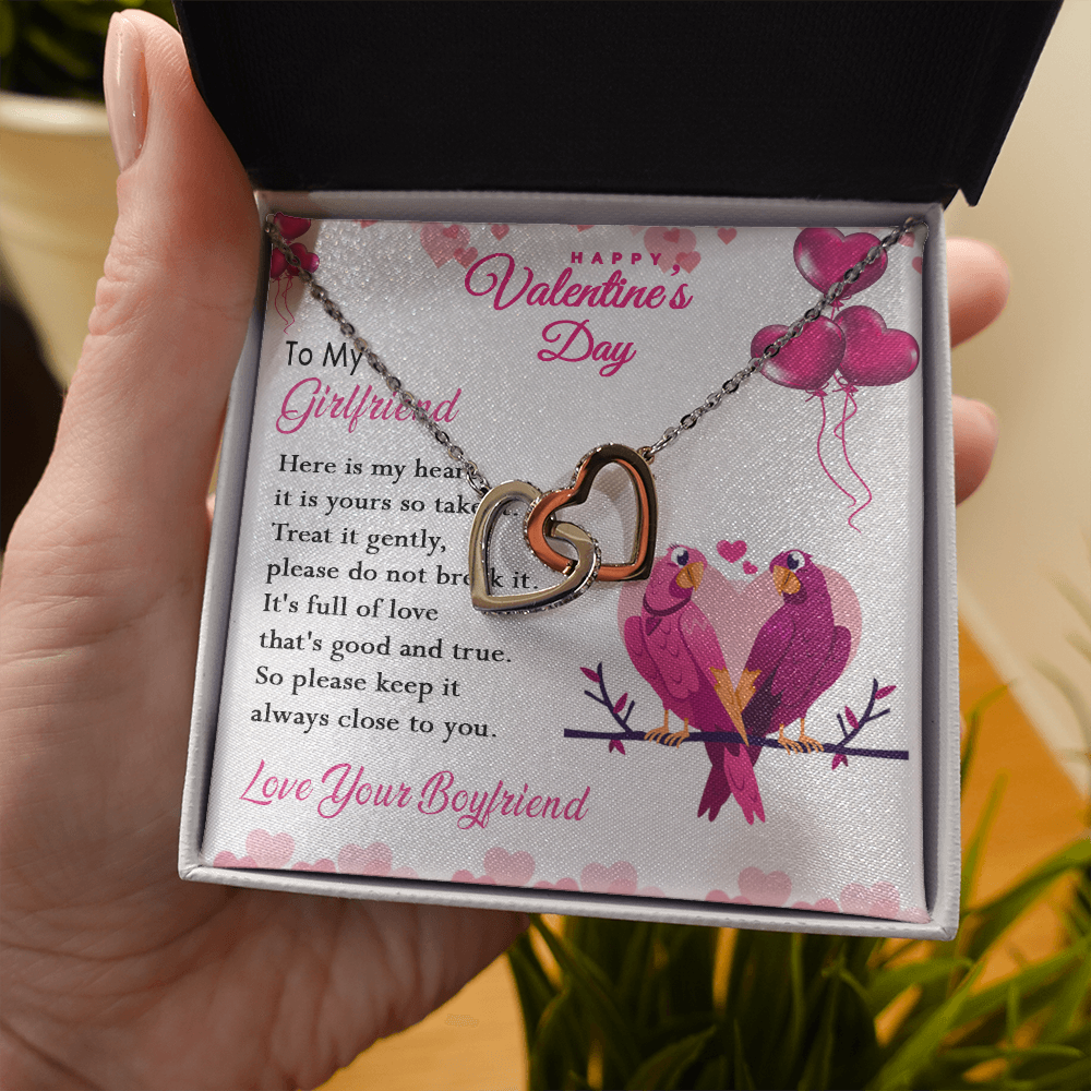 216D Happy Valentine's Day Gift, Necklace To my Girlfriend, Necklace Love Couple Bird