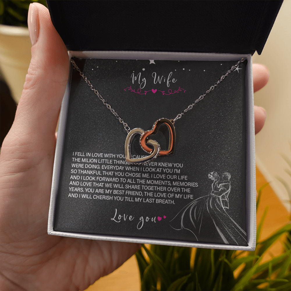 62D Love Necklace To My Wife, Gift for Her, Beautiful Wife Necklace From Husband