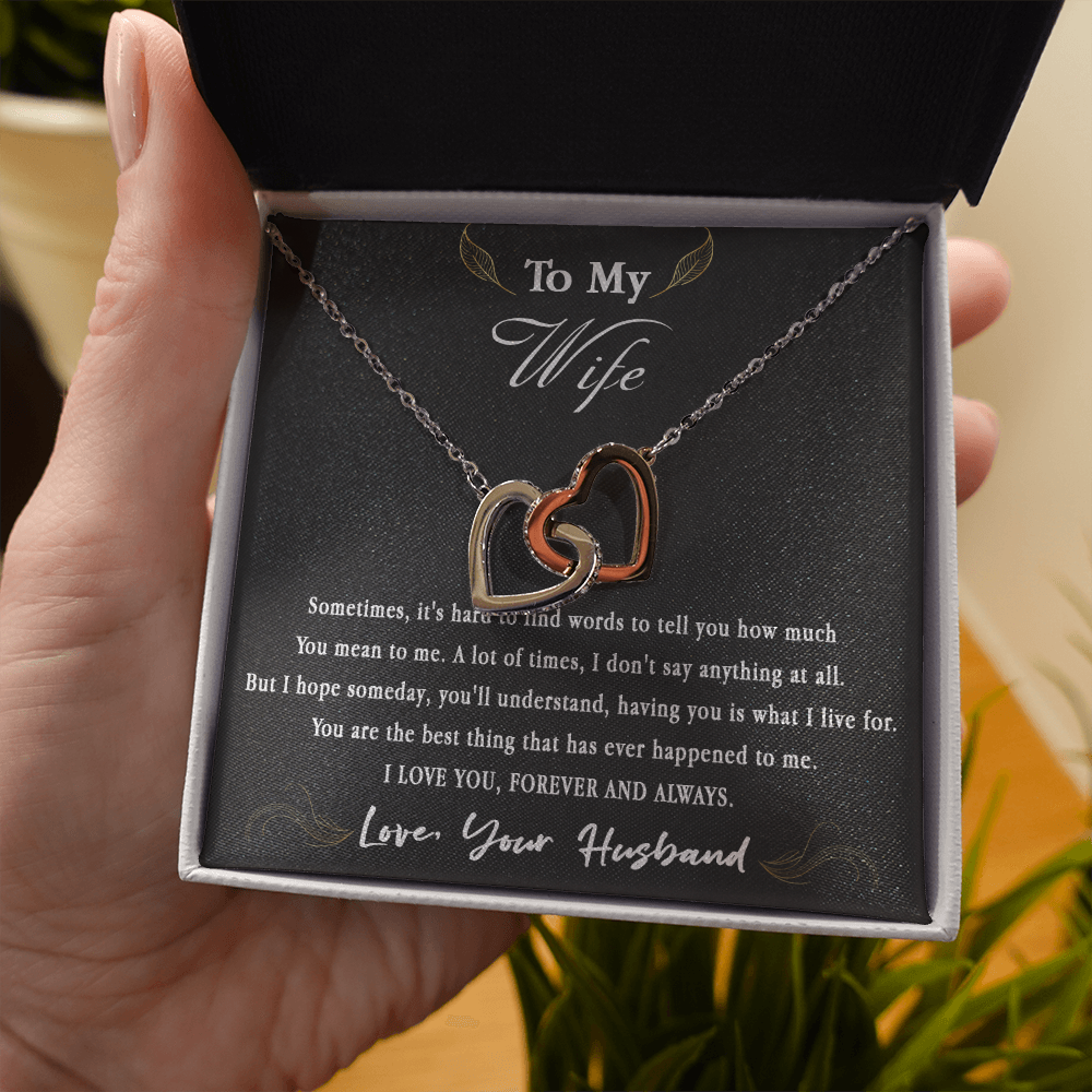 66D Love Gift To My Wife, Women Necklace for Her from Husband I LOVE YOU Forever