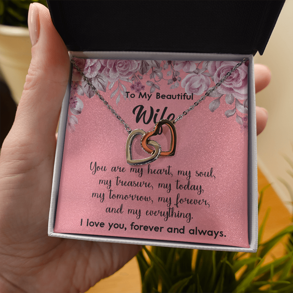 160D To My Beautiful Wife Necklace, Gift for Her, Valentine's Day Necklace Gift