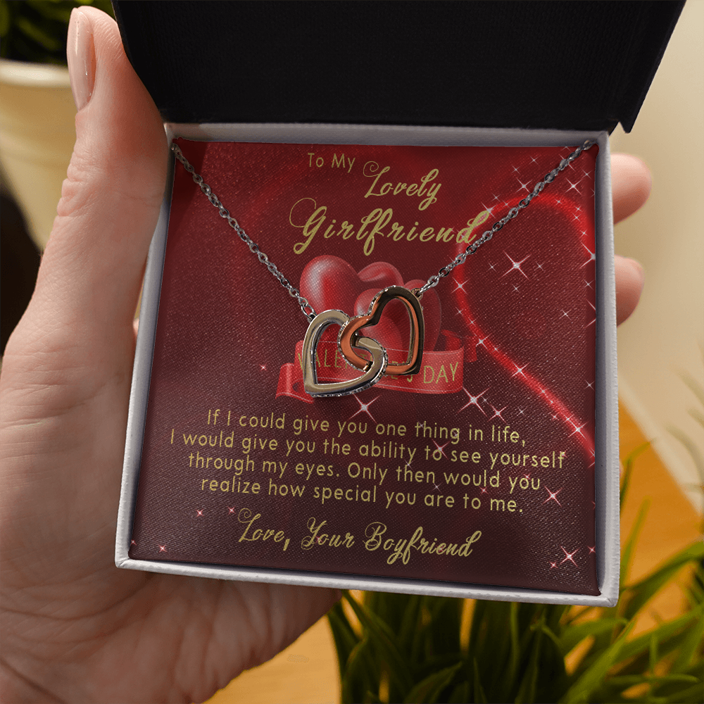 191D Necklace To my lovely Girlfriend, Women Girl Necklace, Valentine's Day Gift