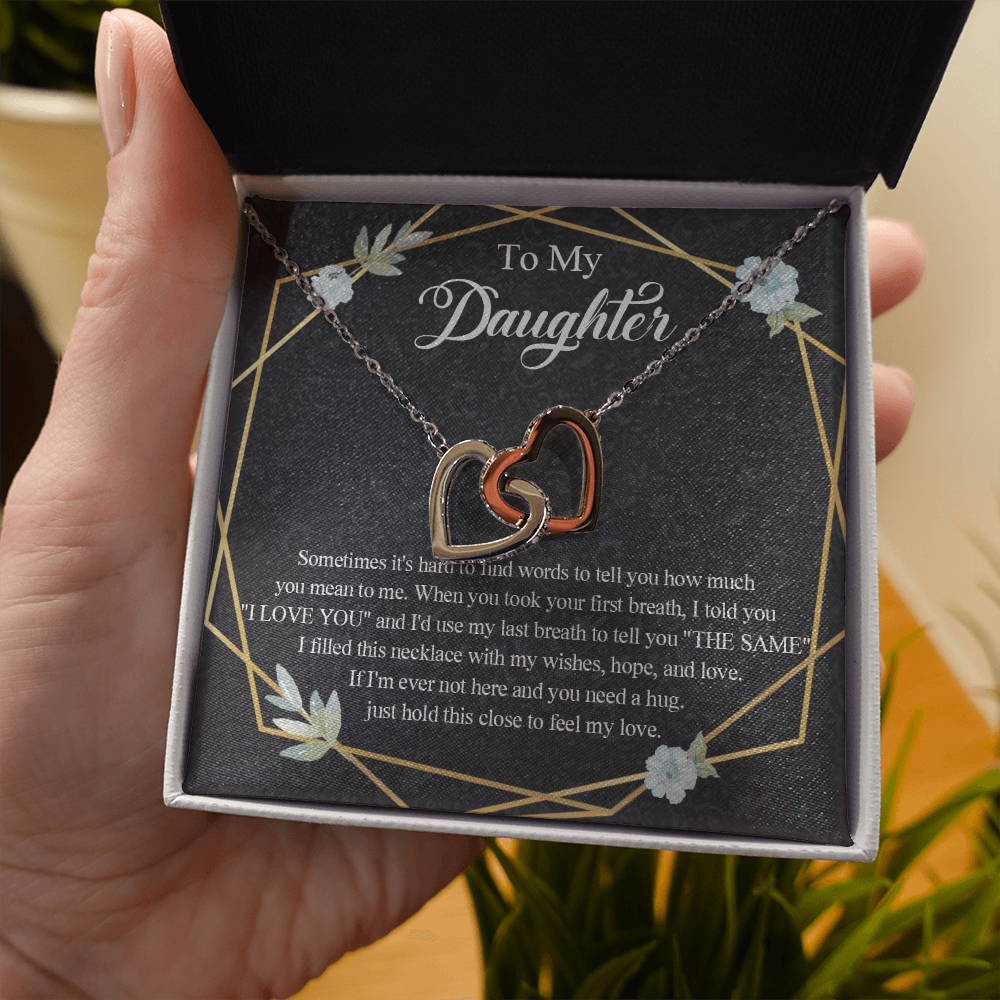 1D Heart Necklace To My Daughter Birthday Gift from Dad, Mom for Beautiful Daughter