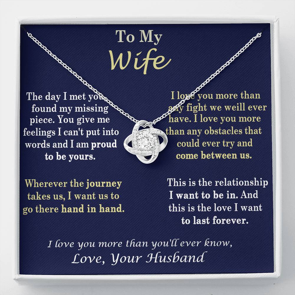 369 Circle To My Wife, Necklace for My Wife Heart Necklace - Birthday, Anniversary Gift