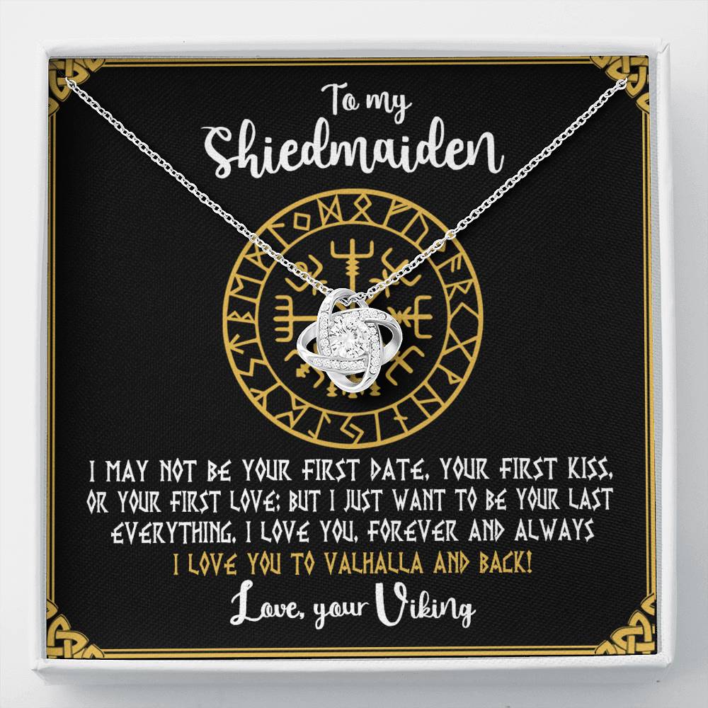 Shield Maiden Necklace For Woman Viking Norse Jewelry Gifts For Wife Girlfriend 405