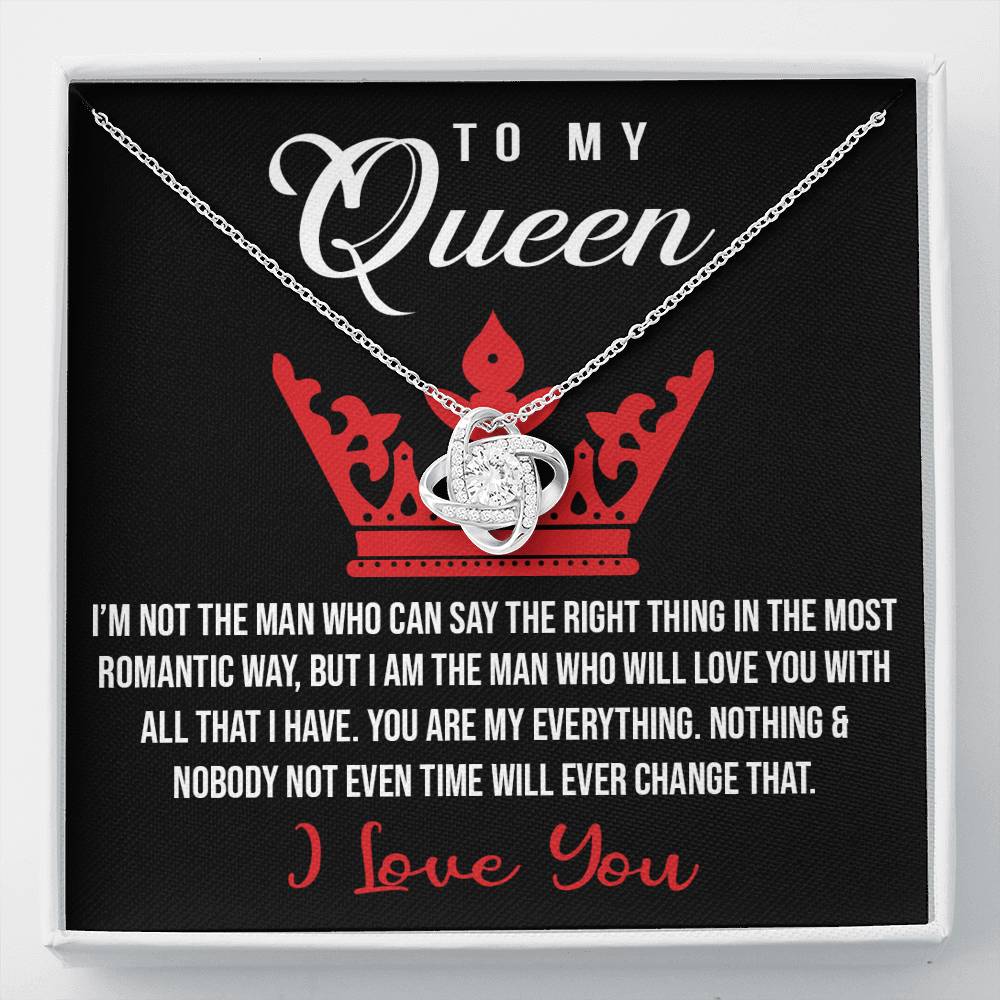 364 To My Queen Love Knot Necklace, Gift For Wife Girlfriend Soulmate Future Wife