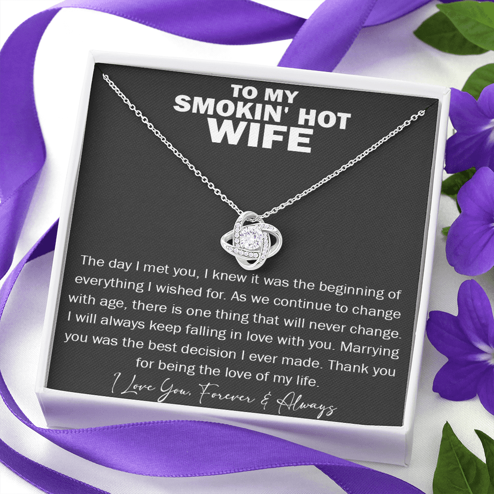 To My Smokin's Hot Wife Necklace, Bonus 446 Necklace Gift For Her, Birthday Gift