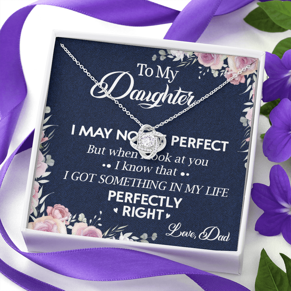 150A Necklace To My Daughter, Daughter Necklace Birthday Gift from Dad, I Love You
