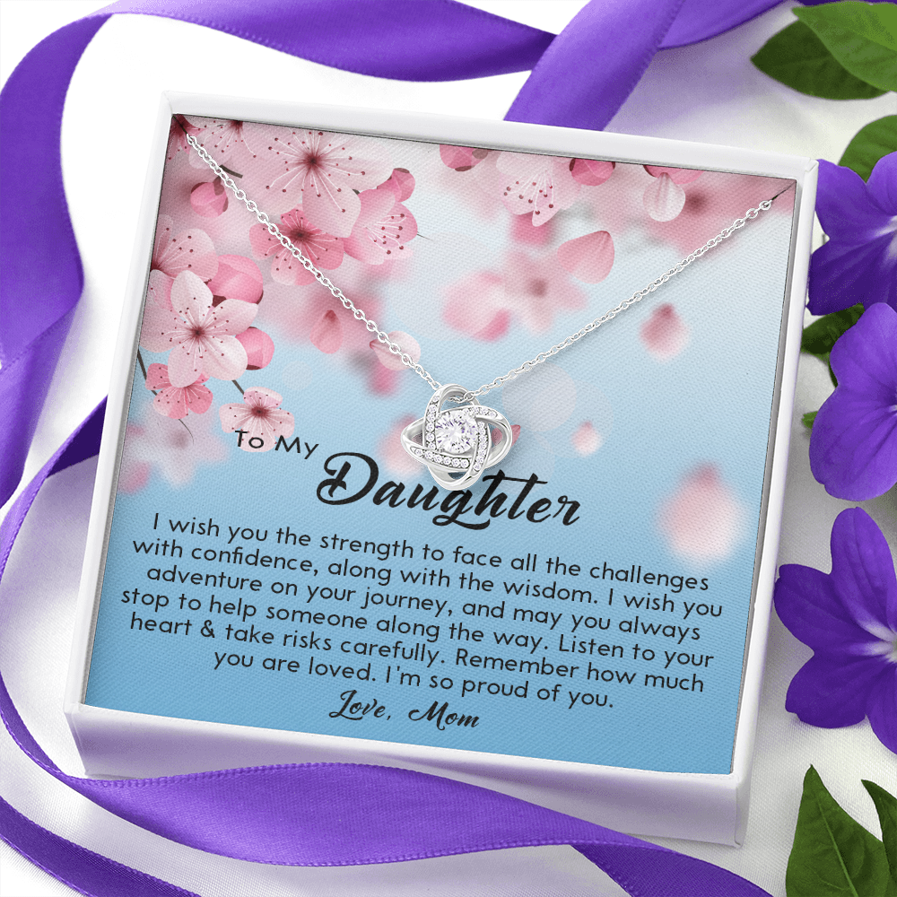 132A Necklace To My Daughter, Gift for Daughter from Mom, Daughter Birthday Gift