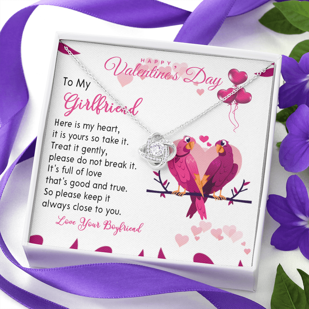 194A - Necklace To my Wife, Happy Valentine's Day Gift, Couple Love Bird Women Necklace