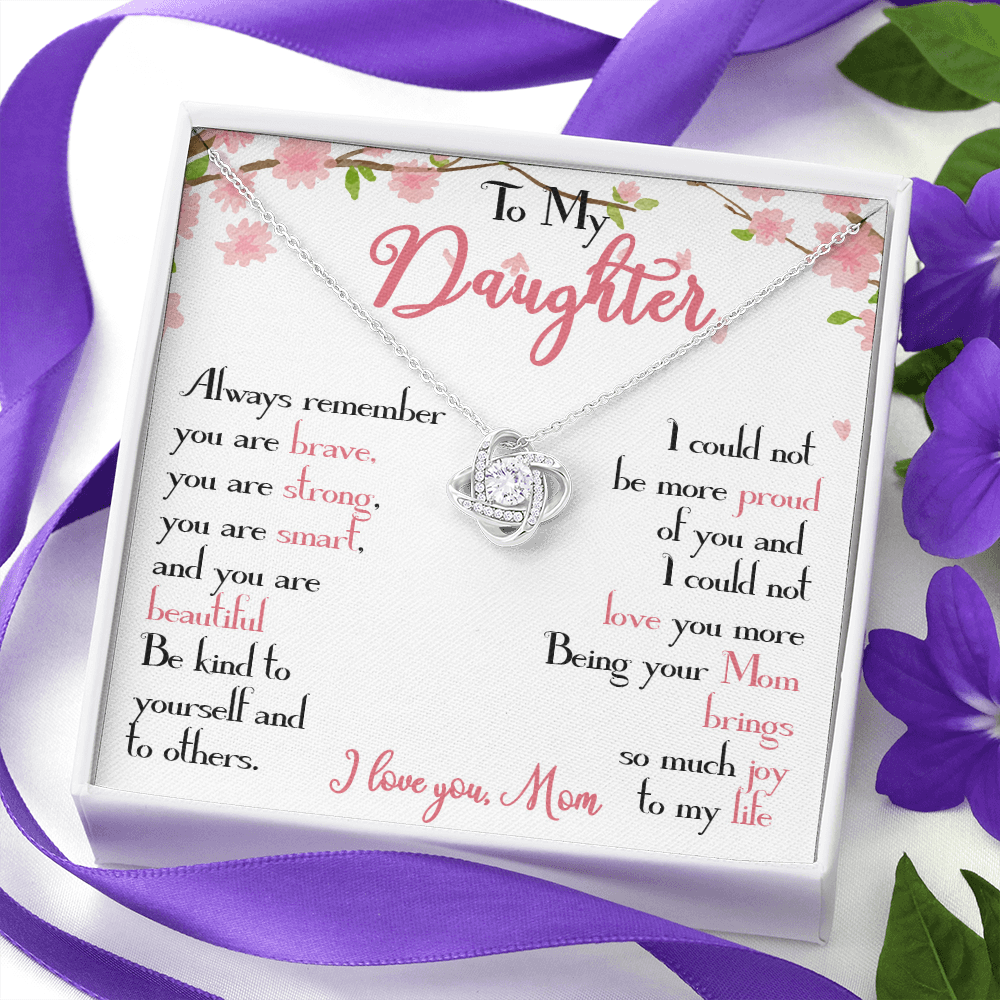 28A To My Daughter Necklace, Daughter Mother Necklace, Daughter Gift from Mom