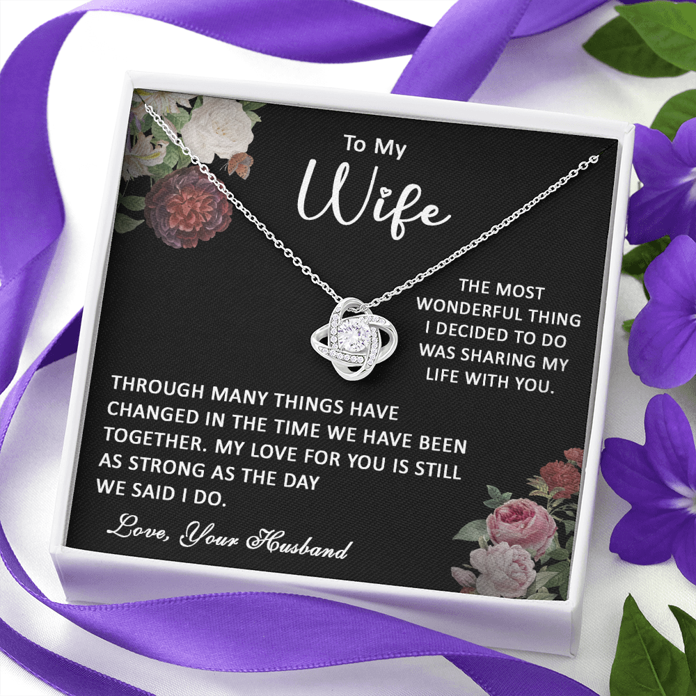 413A To My Wife Necklace, Gift Birthday Necklace From Husband For Wife, Gift Holiday