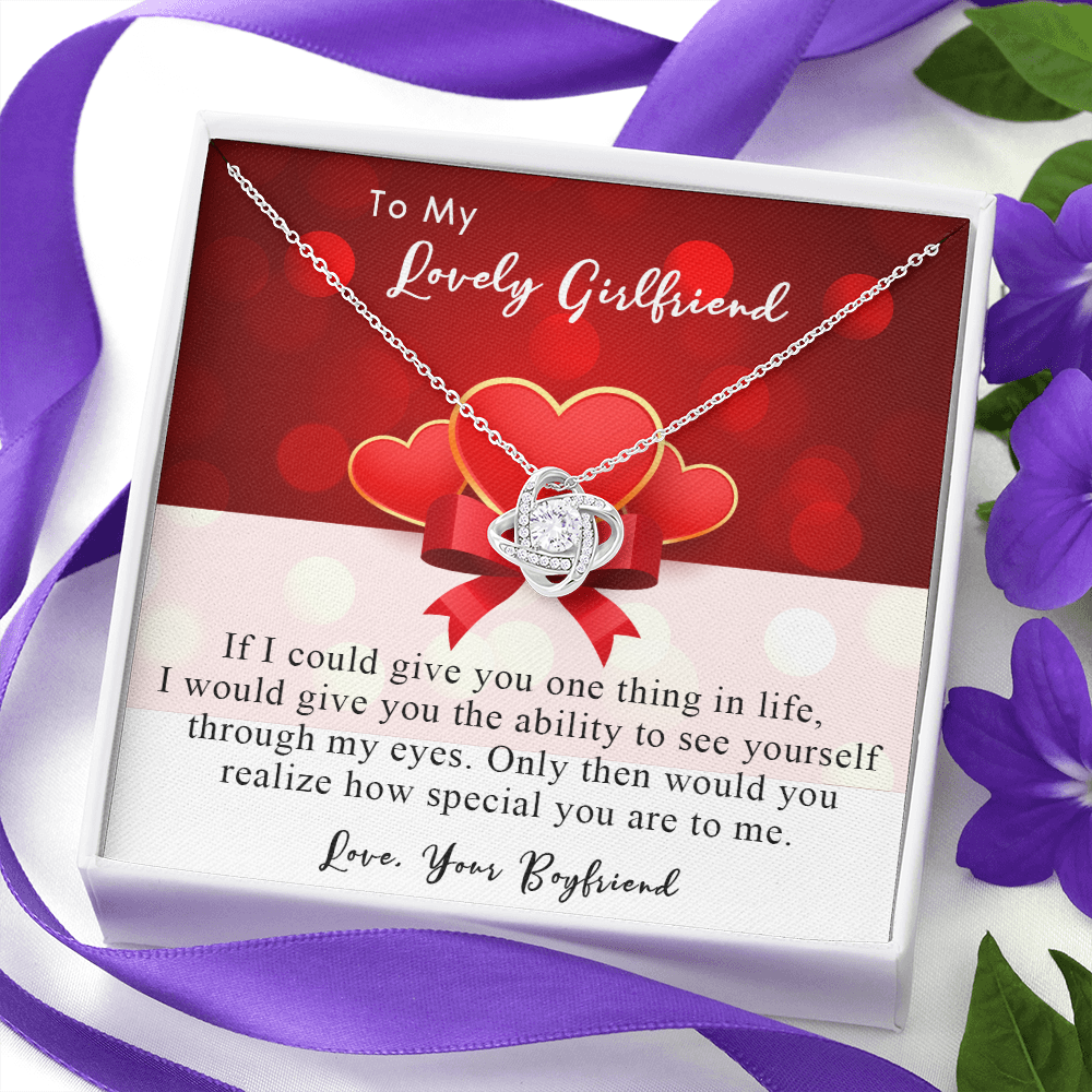 254A Necklace To My Lovely Girlfriend, Gift for Her From Boyfriend, Couple Love Gift