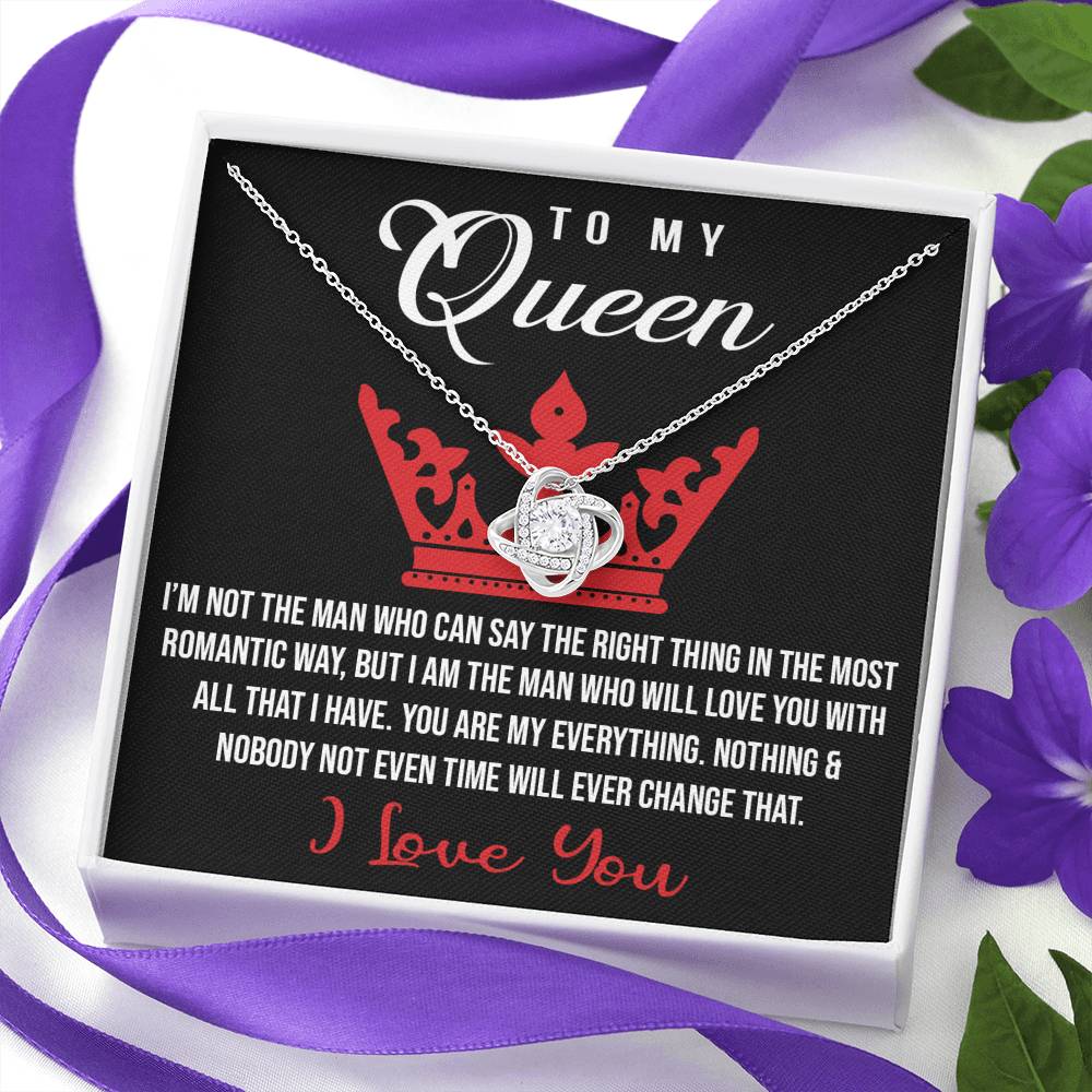 364 To My Queen Love Knot Necklace, Gift For Wife Girlfriend Soulmate Future Wife