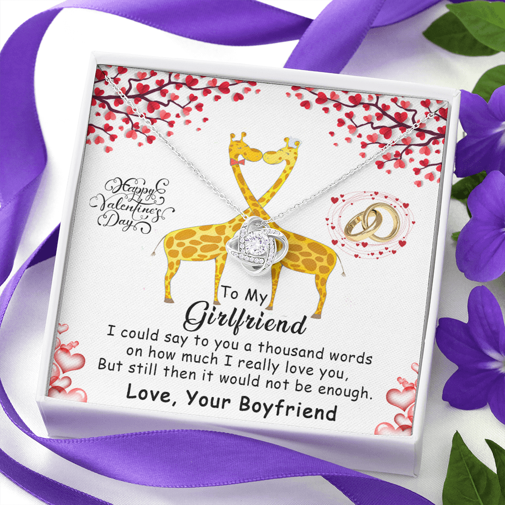 215A - To my Girlfriend, Happy Valentine's Day Gift Necklace for Girlfriend, Couples