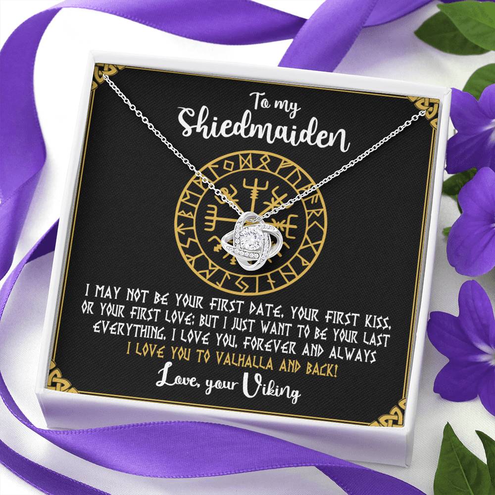 Shield Maiden Necklace For Woman Viking Norse Jewelry Gifts For Wife Girlfriend 405