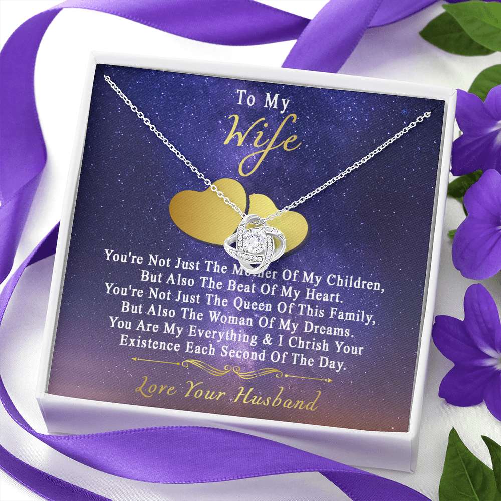 75A Necklace To My Wife, Perfect Gift for Her From Husband, I LOVE YOU Necklace Gift