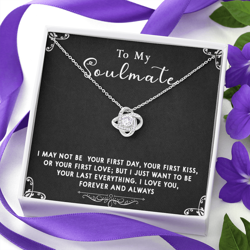 169A Gift To My Soulmate Necklace, Birthday Necklace For Wife, Happy Valentine Gift