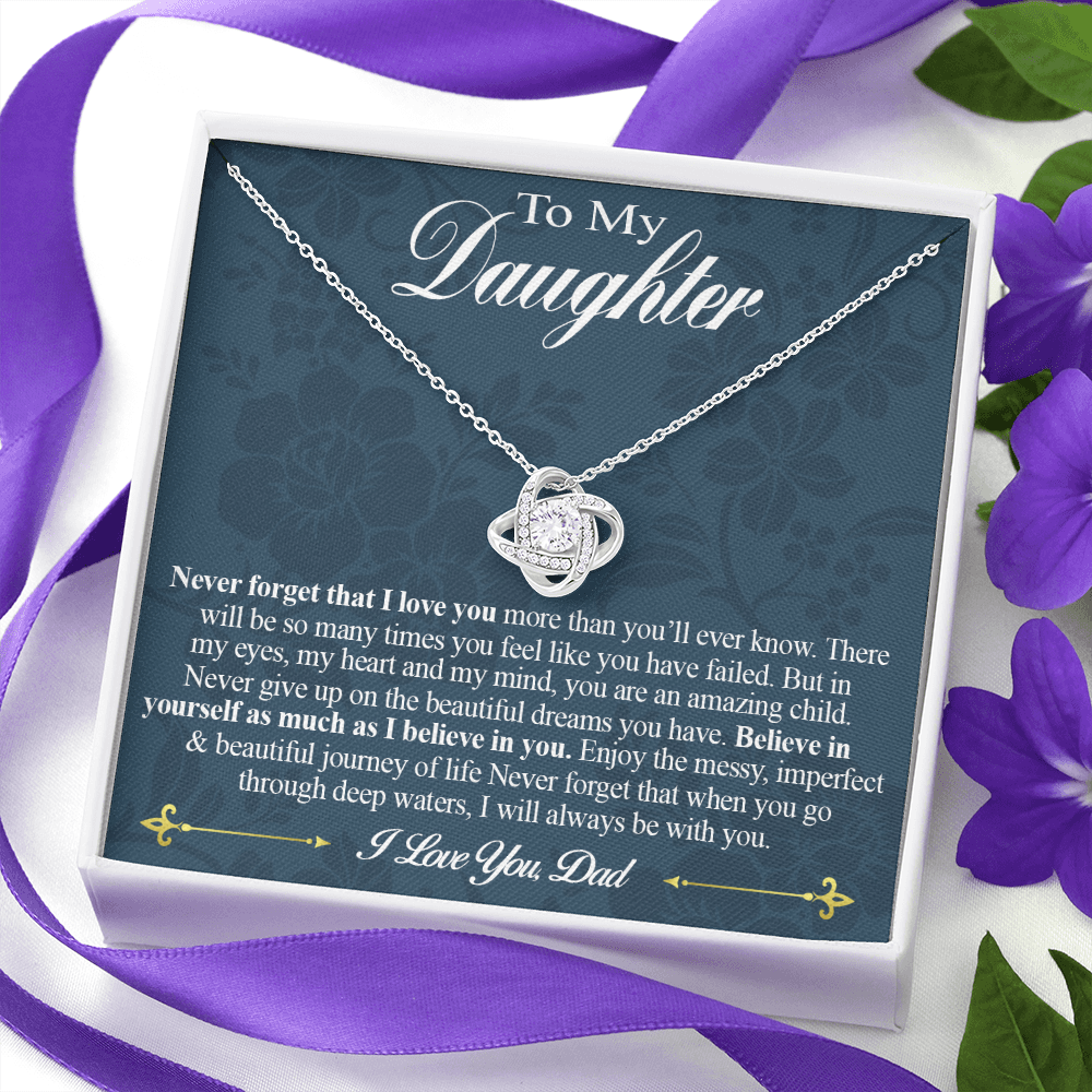 To My Daughter Necklace Christmas Birthday Special Gift From Dad, Father 500