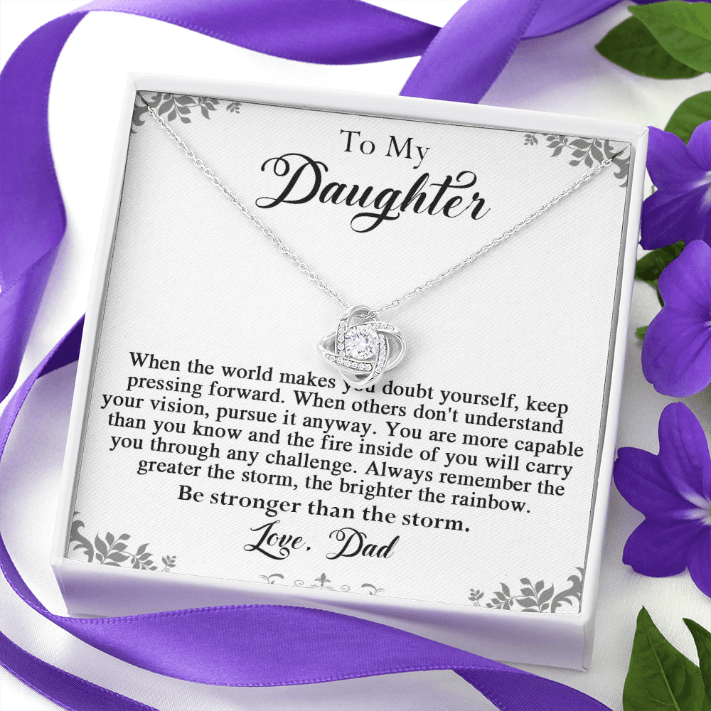 141A To My Daughter Necklace, Perfect Gift for Daughter From Dad, I Love You Daughter