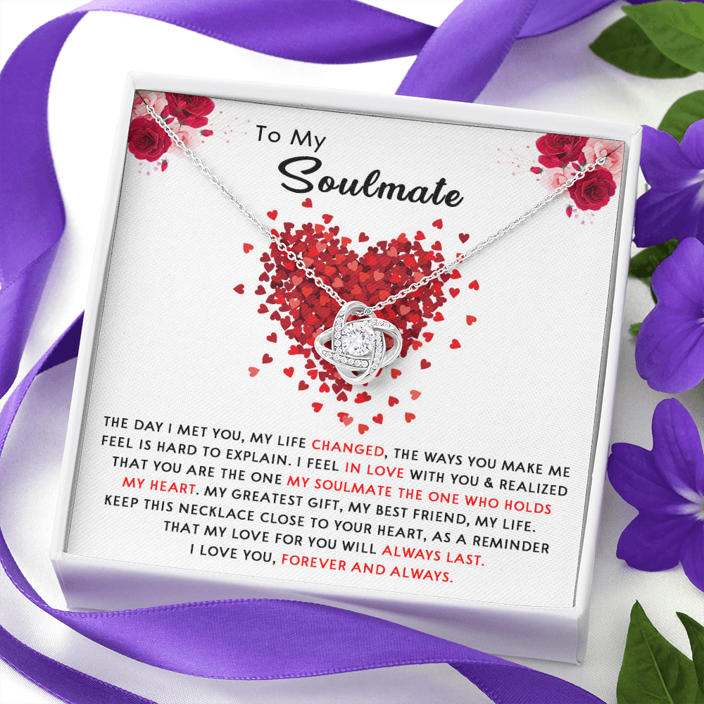176A Necklace To My Soulmate, Necklace Gift for Women, I LOVE YOU Forever & Always
