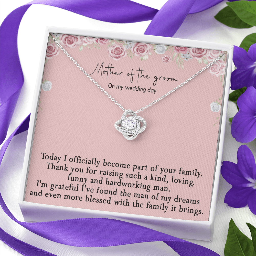172A Gifts Necklace Love Knot To Mom On My Wedding Day From Son On Wedding Day