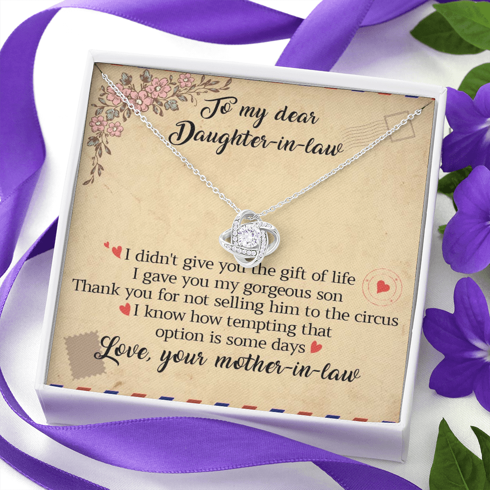 11A Letter To My Daughter-In-Law Necklace, Gift For Daughter In Law from Mother Mom