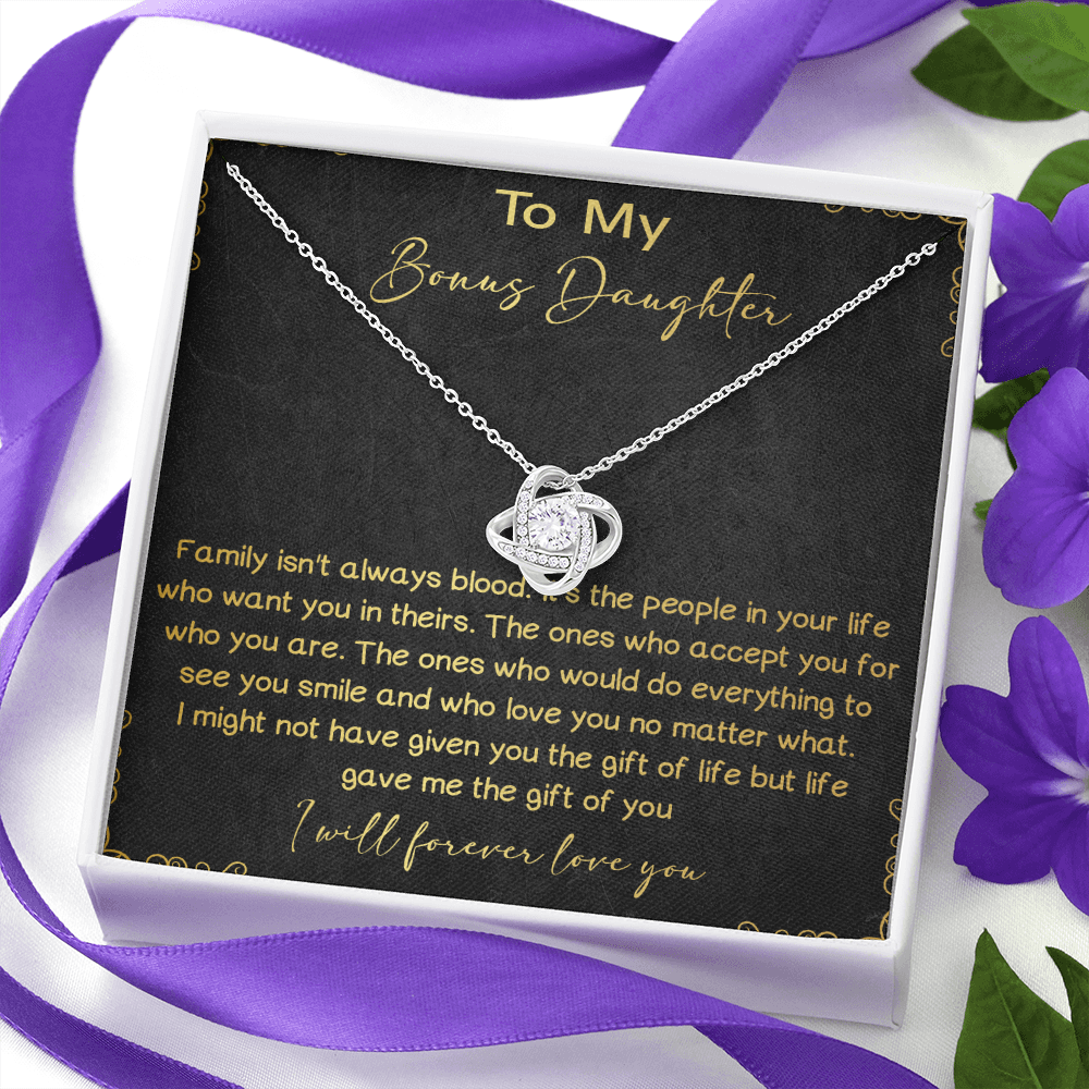 32A To My Bons Daughter Necklace, I Will Forever Love You, Gift Birthday, Holiday