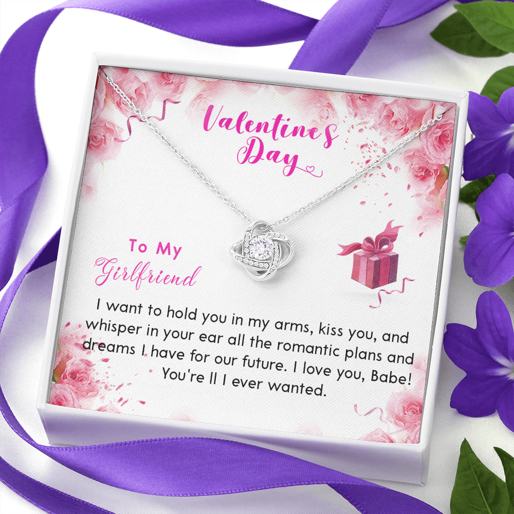 193A - Necklace To my Girlfriend, Future Wife Necklace, Happy Valentine's Day Rose Gift