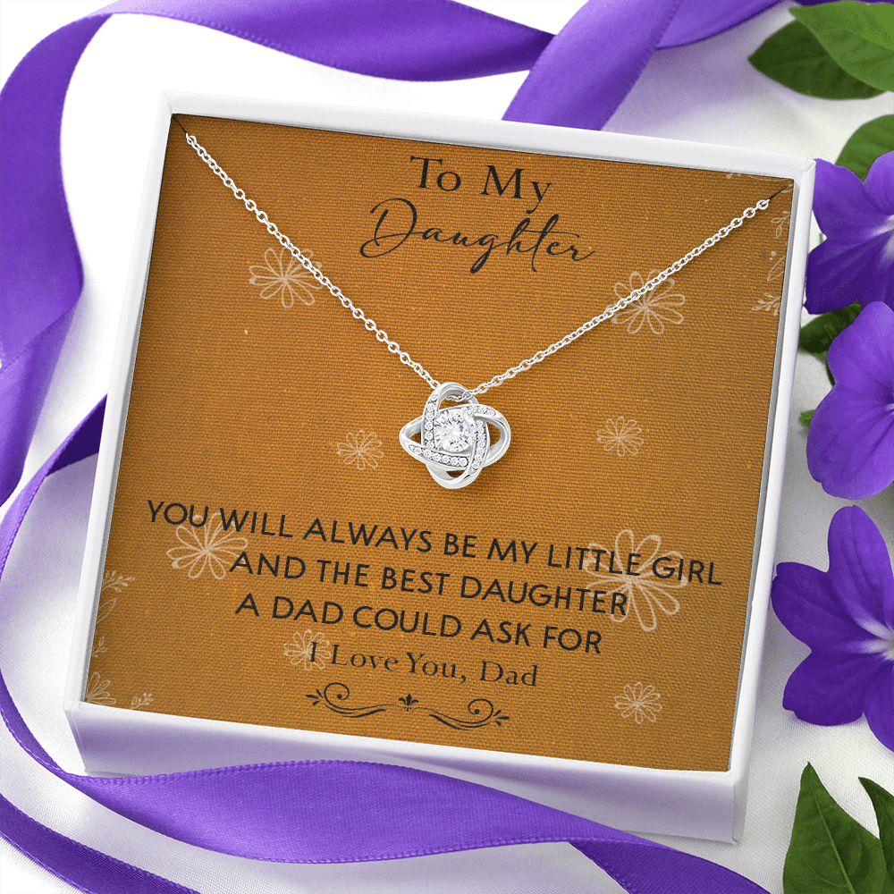 140A To My Daughter Necklace, Perfect Gift for Daughter From Dad, I Love You Always