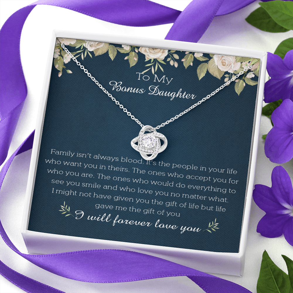23A To My Bonus Daughter Necklace, I Will Forever Love You, Gift Birthday, Holiday
