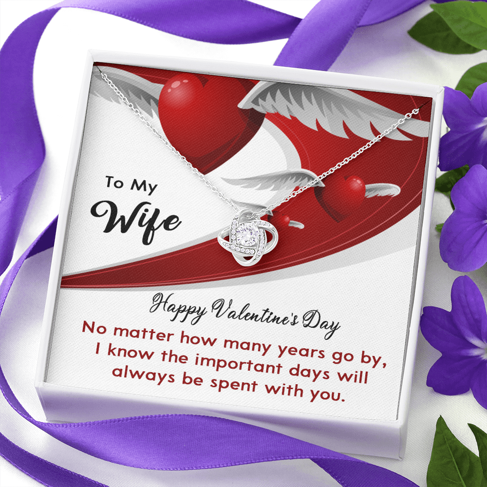 196A - Happy Valentine's Day Gift, Necklace To my Wife, Love Heart Women Necklace