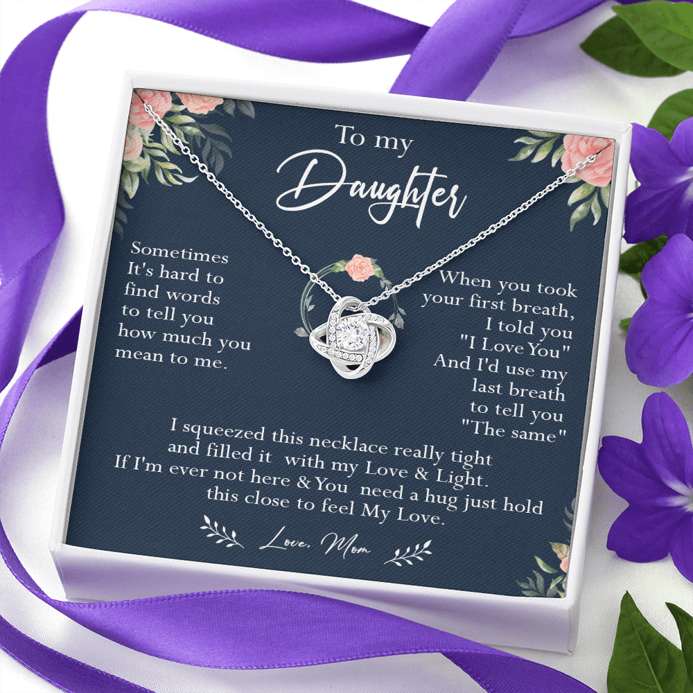 N378A To My Daughter Necklace, Necklace Gift For Daughter From Mom, Birthday Gift