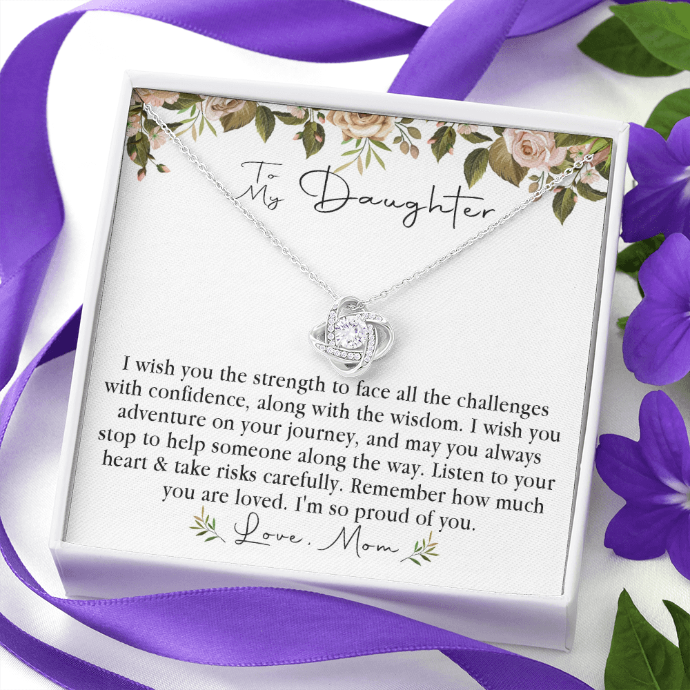 152A Necklace To My Daughter, Daughter Necklace Birthday Gift from Mom, Proud of You