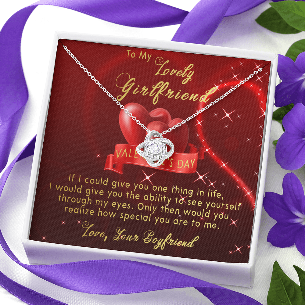 191A - Necklace To my lovely Girlfriend, Women Girl Necklace, Valentine's Day Gift