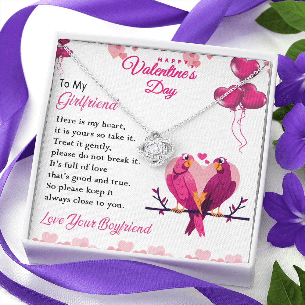 216A - Happy Valentine's Day Gift, Necklace To my Girlfriend, Necklace Love Couple Bird
