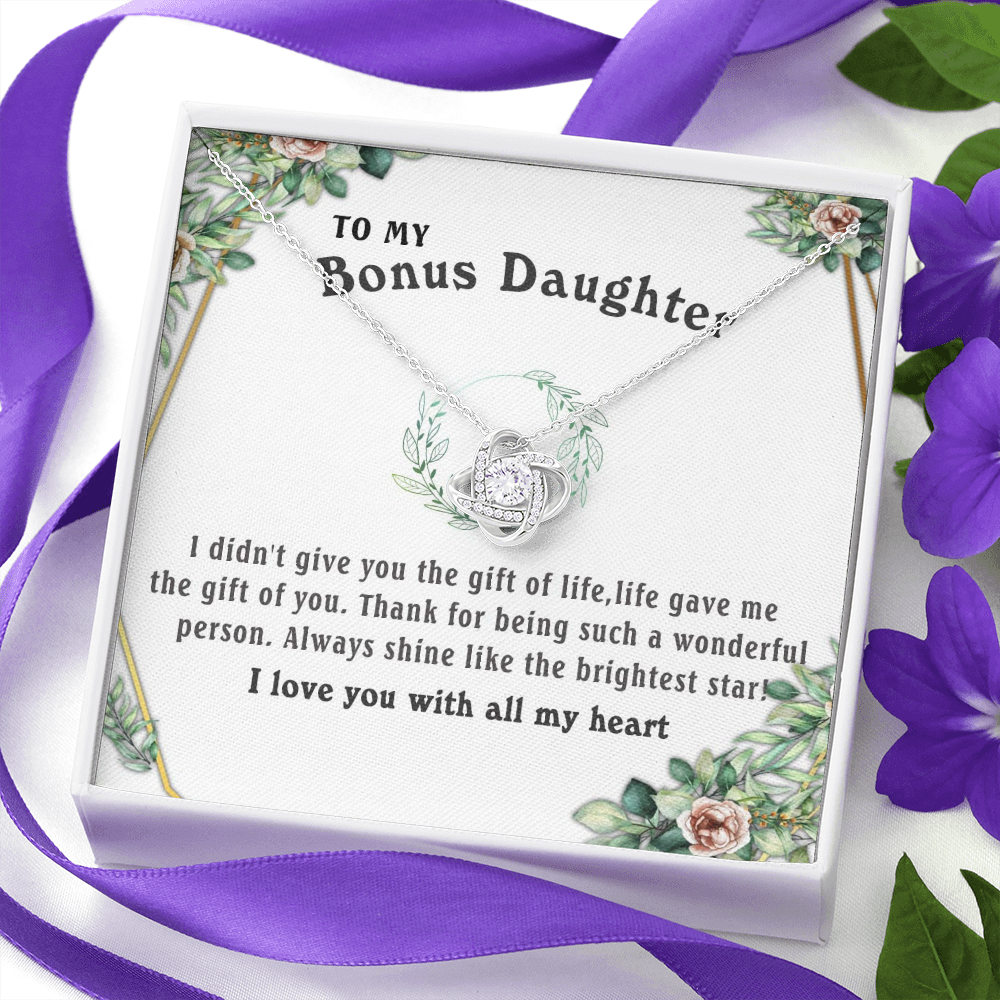 6A To my Bonus Daughter Necklace, Bonus Daughter, Step Daughter Gift, Step Dad Gift