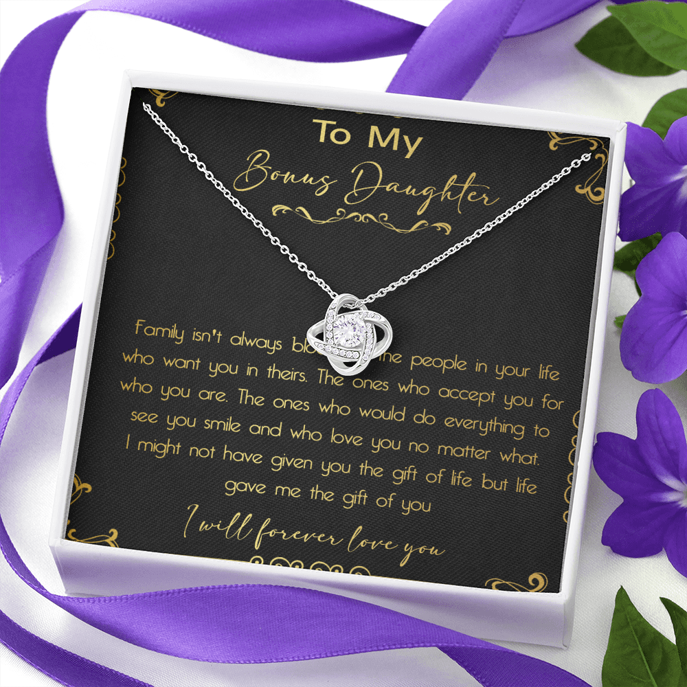 44A To My Bonus Daughter Necklace, Daughter Necklace, Gift Birthday, I Love You