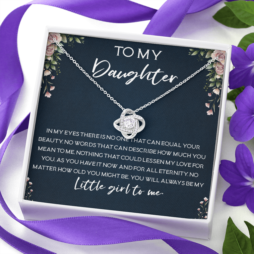 35A To My Daughter Necklace Gift Birthday, Little Girl To Me, Necklace Daughter